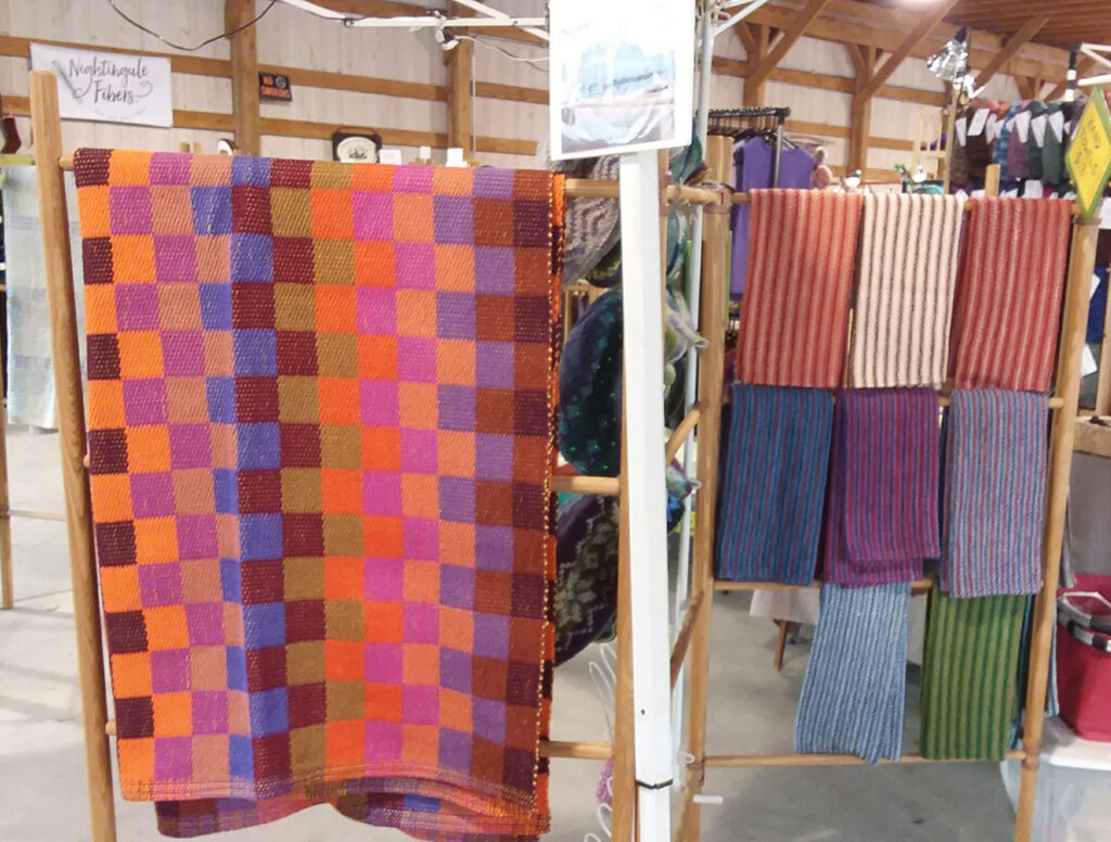 Vermont Sheep & Wool Festival, Tunbridge, VT - handwoven rugs and towels