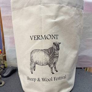 Drawtop backpack bag - front - Vermont Sheep & Wool Festival merchandise
