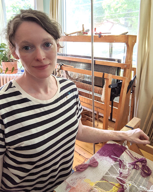 Fiber arts instructor Pamela Wilson at Vermont Sheep & Wool Festival