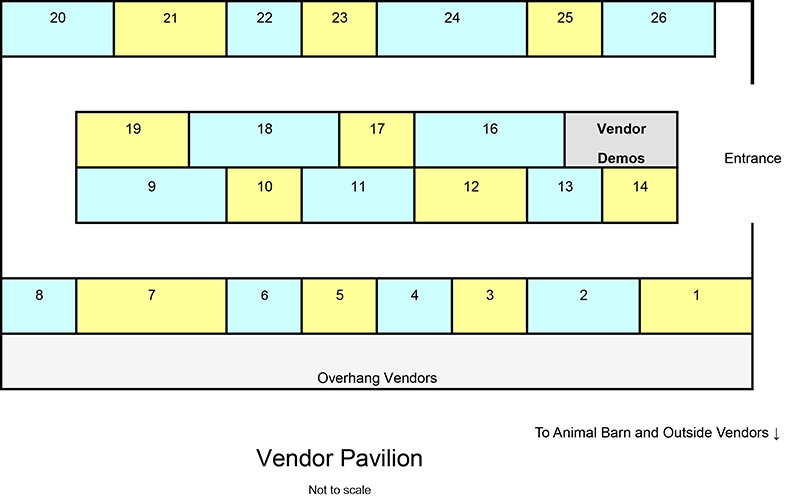 Vendor pavilion layout at Vermont Sheep & Wool Festival